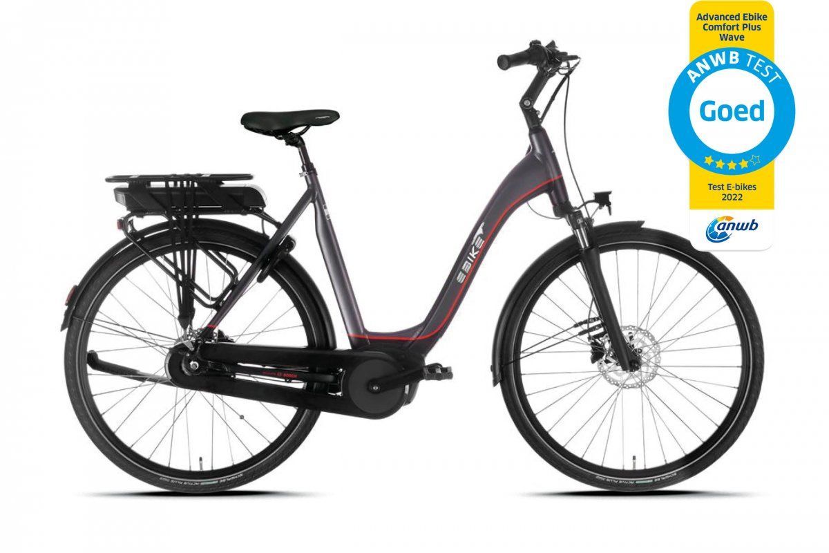 Ebike Das Original COMFORT Plus Wave Active Plus / 400 Wh / Intuvia /, Titan Grey - Black - Red Matt, merk Ebike Das Original met EAN 2200114760069